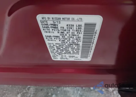 2012 Nissan Rogue S z USA, uszkodzony, nr VIN JN8AS5MT6CW291318